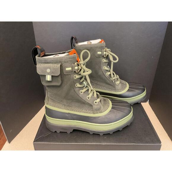 New! Mens SOREL x Concepts Caribou Rein WP Surplus Green Boots. Size 8.5. Nice! - Picture 1 of 12